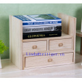 Office Wooden Desktop Organizer With 3 Drawers and Multiple Shelves/Racks for Desk Accessories